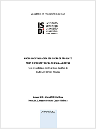  Modelo de evaluación del diseño de producto 